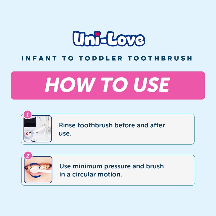 Uni-Love Infant to Toddler Toothbrush 0-2yrs (Blue)