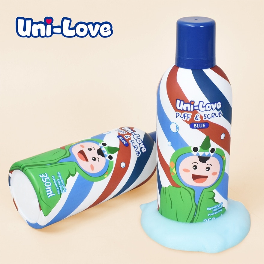 Uni-Love Puff & Scrub (Blue) 350ml