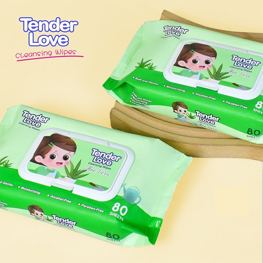 Tender Love Cleansing Wipes (Lady Aloe Vera) 80's