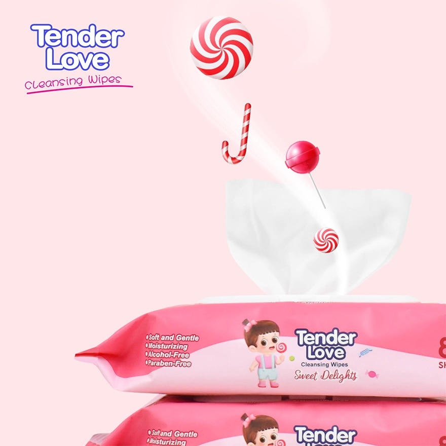 Tender Love Cleansing Wipes (Lady Sweet Delights) 80's
