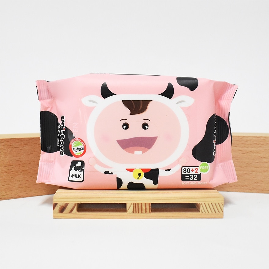 Uni-Love Milk Baby Wipes 32's
