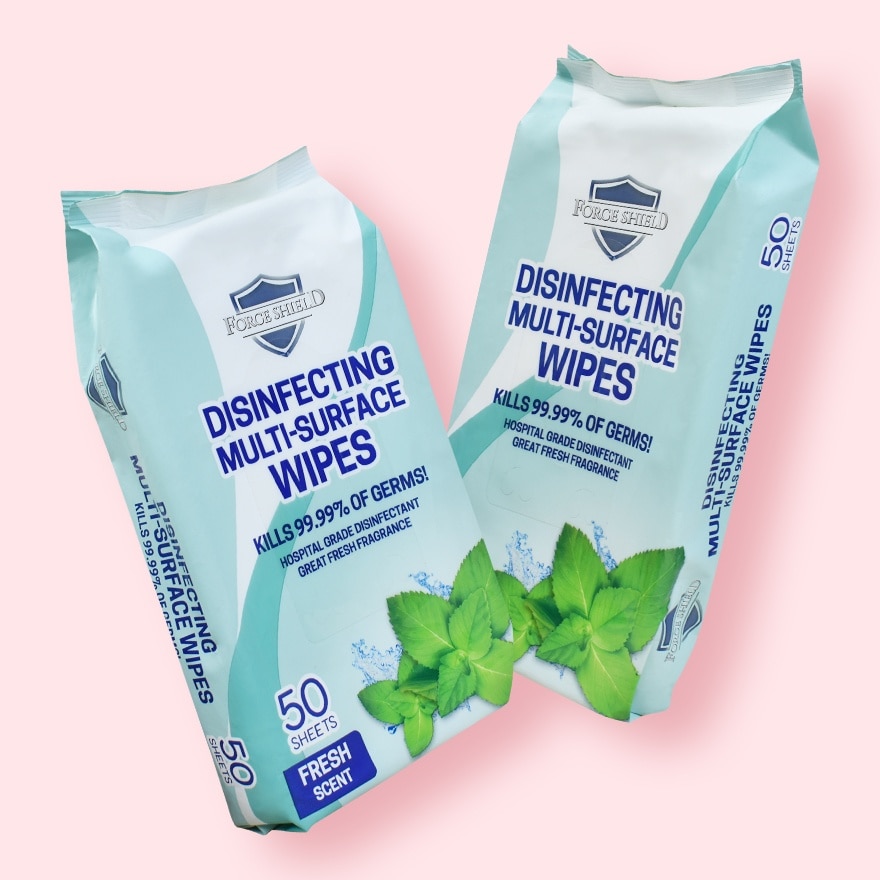 Force Shield Fresh Disinfecting Wipes 50's