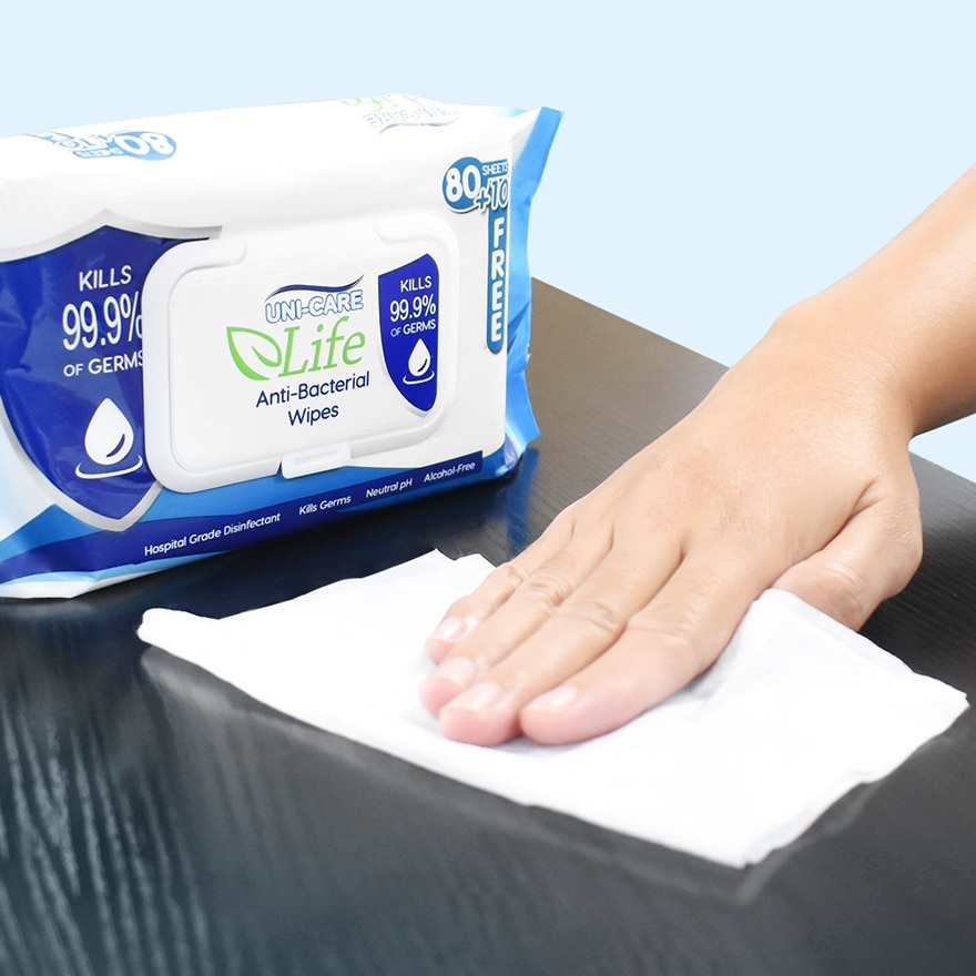 UNI-CARE Life Anti-Bacterial Wipes 90's