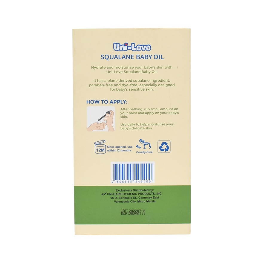 UNI LOVE Squalane Baby Oil 60ml