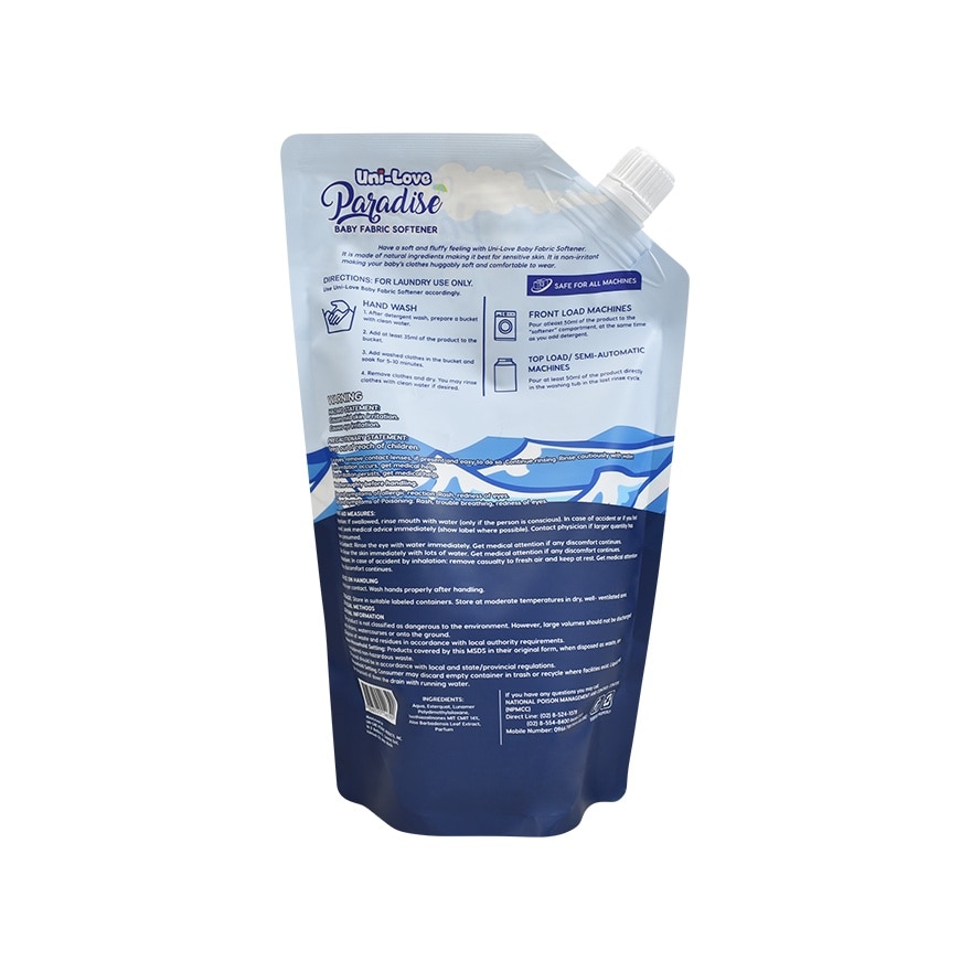 "Uni-Love Paradise Baby Fabric Softerner 500ml	"