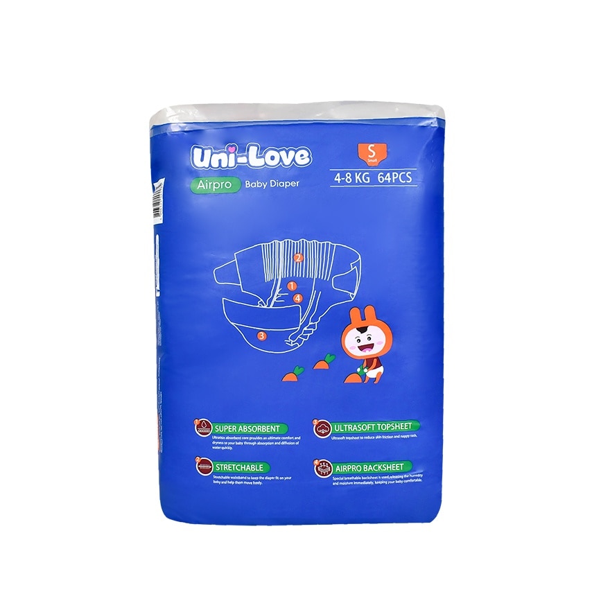 Uni-Love Airpro Baby Diaper (Small) 64's