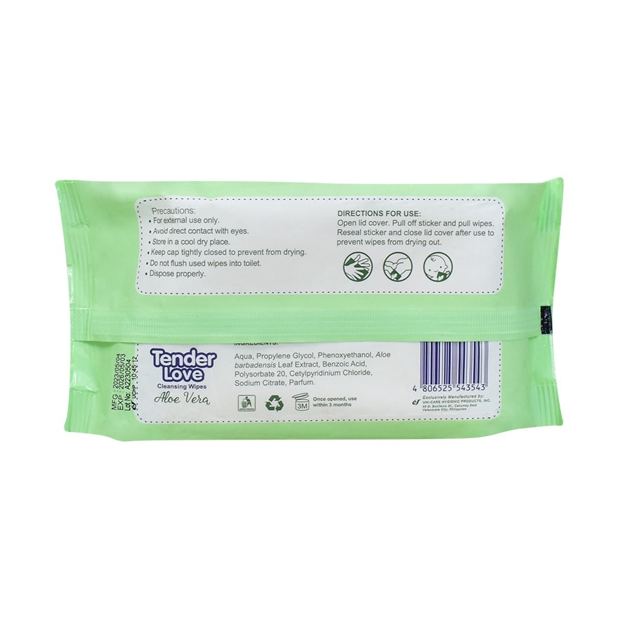 Tender Love Cleansing Wipes (Lady Aloe Vera) 80's