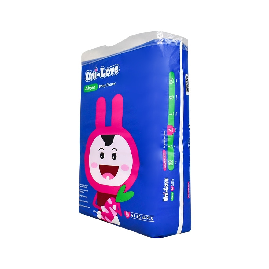 Uni-Love Airpro Baby Diaper (Medium) 64's