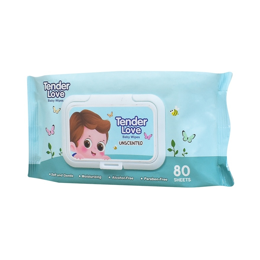 Tender Love Unscented (Magnifier) Baby Wipes 80's