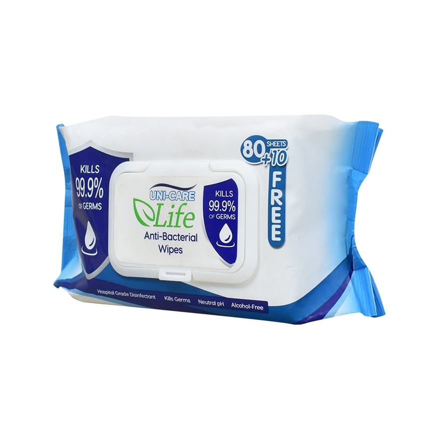 UNI-CARE Life Anti-Bacterial Wipes 90's
