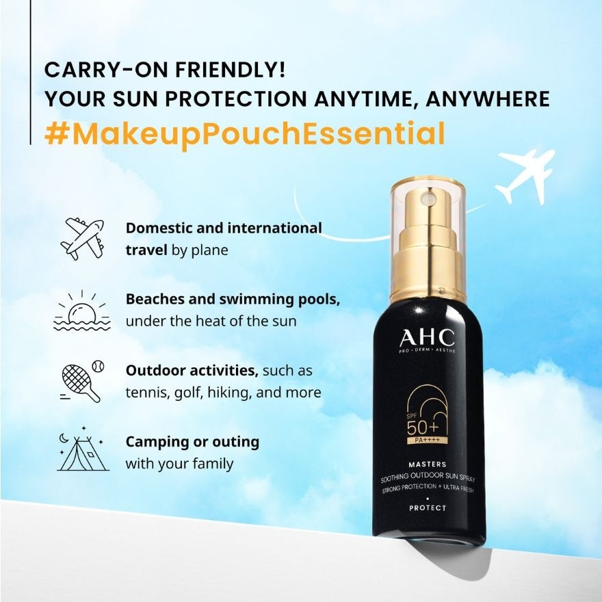 AHC Masters Soothing Outdoor Sun Spray SPF50+ PA++++ 55ml image