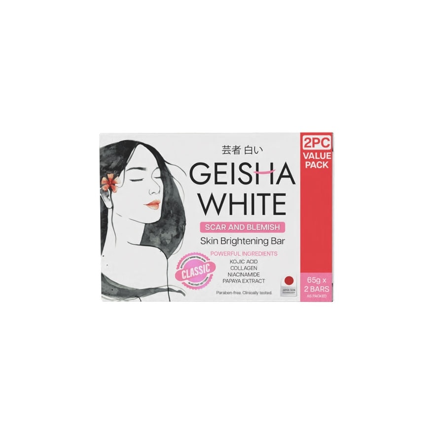 Geisha White Classic Bar 65g x 2