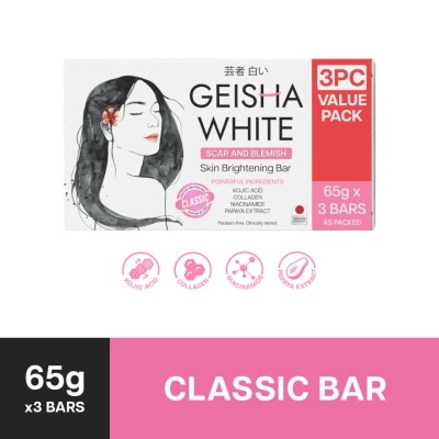 GEISHA WHITE Geisha White Classic Bar 65g x 3