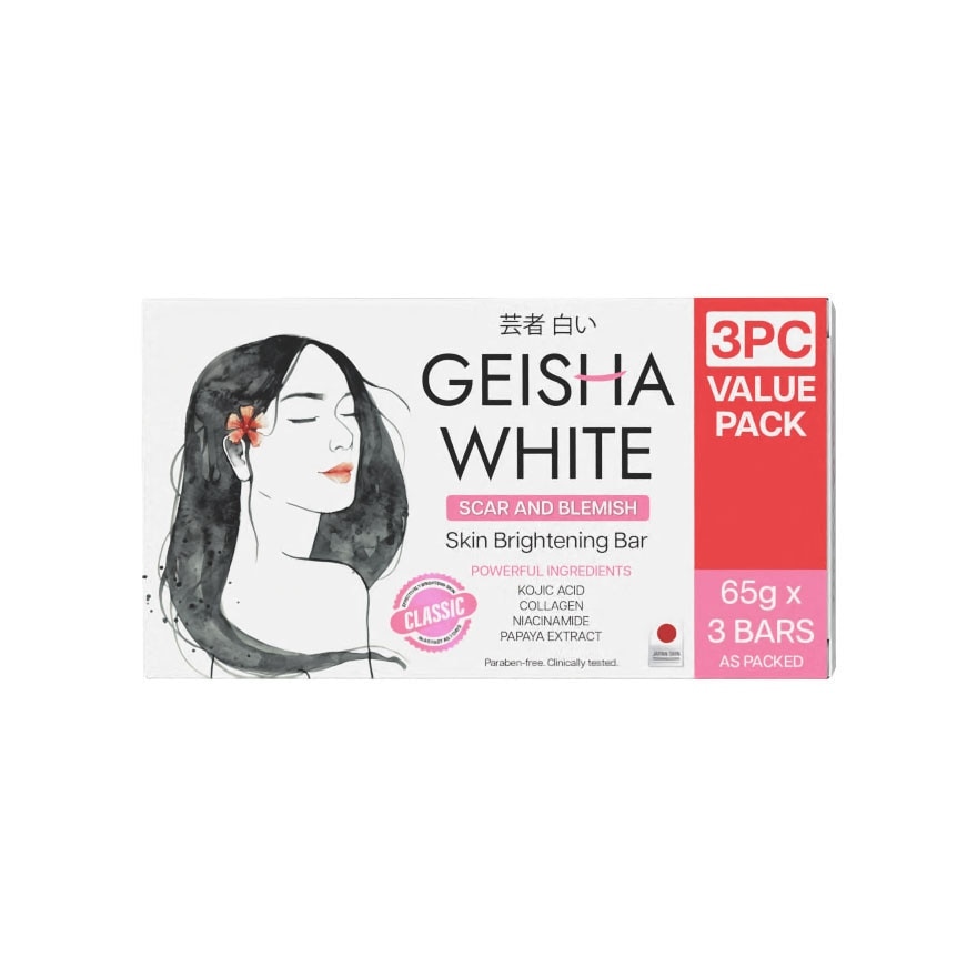 Geisha White Classic Bar 65g x 3