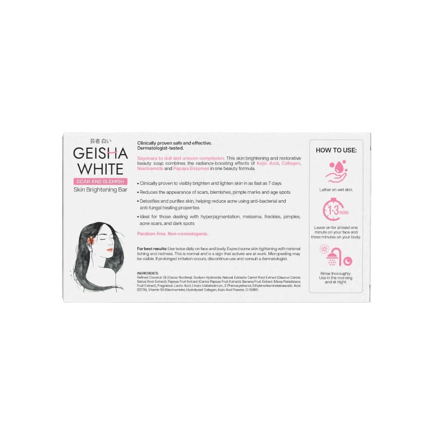 Geisha White Classic Bar 65g x 3