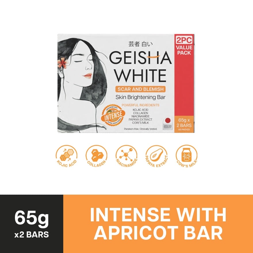 Geisha White Intense Bar 65g x 2
