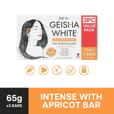 GEISHA WHITE Geisha White Intense Bar 65g x 3