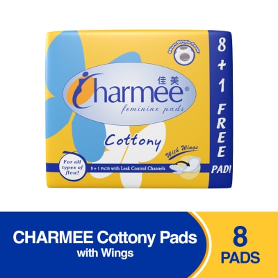 CHARMEE Feminnine Pads Cottony with wings 8+1 Free Pad