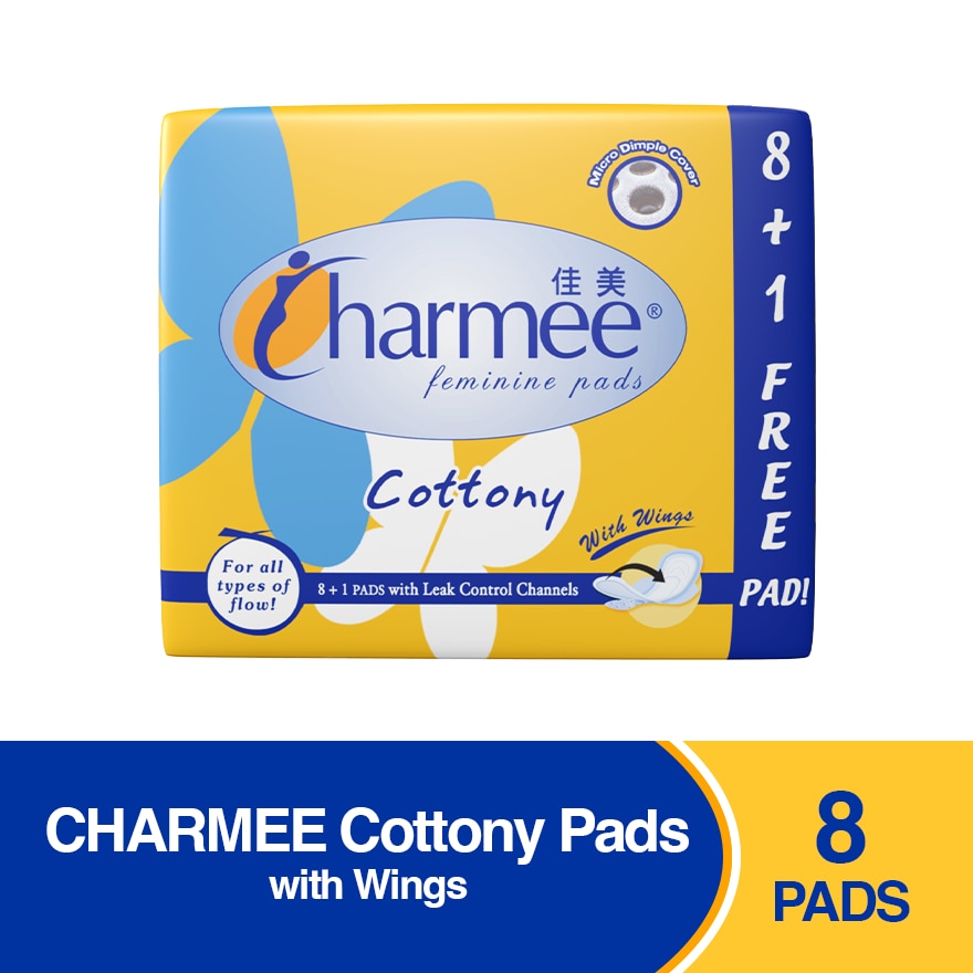 Feminnine Pads Cottony with wings 8+1 Free Pad
