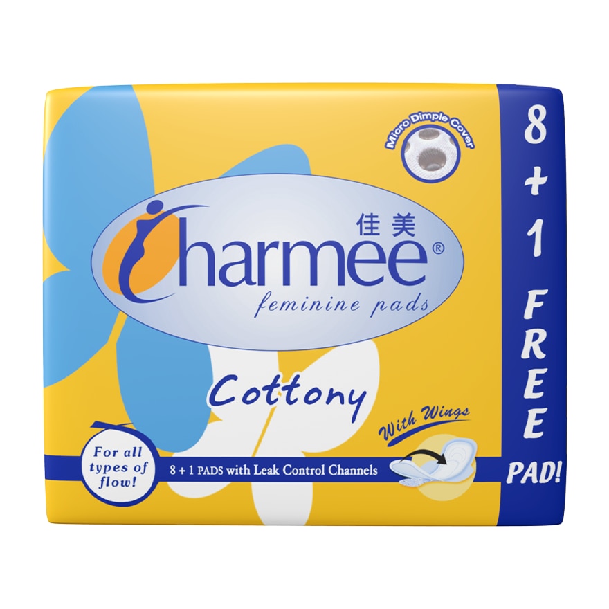 Feminnine Pads Cottony with wings 8+1 Free Pad