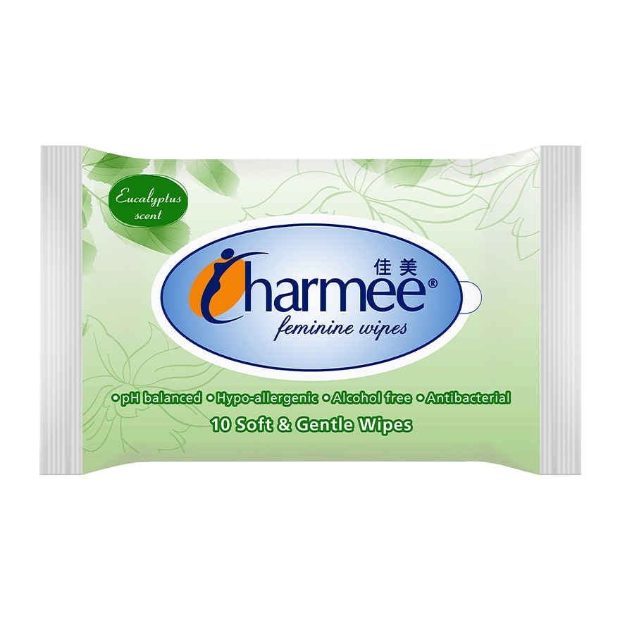 Feminine Wipes 10 Soft and Gentle Wipes Eucalyptus Scent