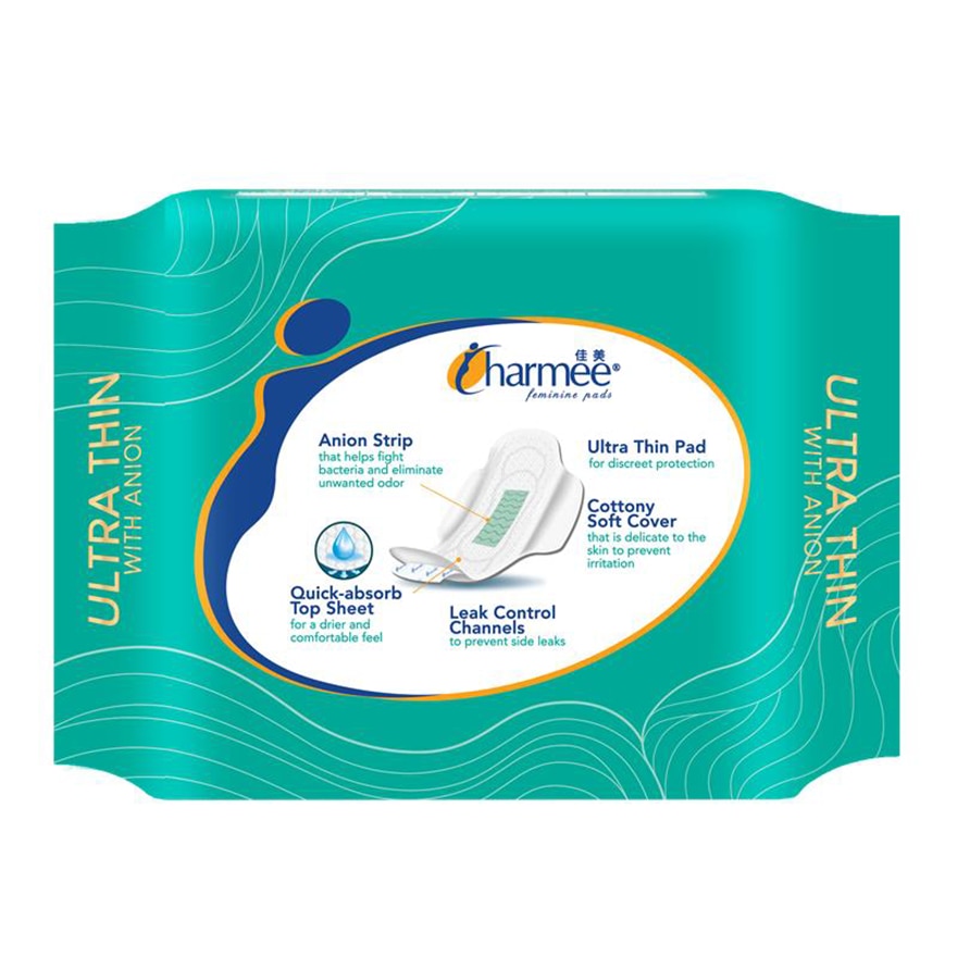 CHARMEE Ultra Thin Anion Napkin with Wings for Regular Flow