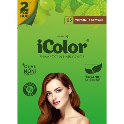 ICOLOR ICOLOR PLUS SHAMPOO DYE 2 FOR HUE CHESTNUT BROWN 30ML