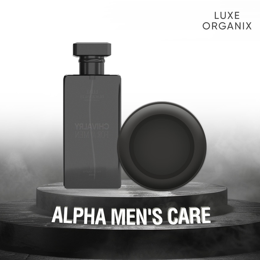 LUXE ORGANIX Triumph For Men Eau De Toilette & Dashing Gentleman Wax Alpha Mens Care Duo