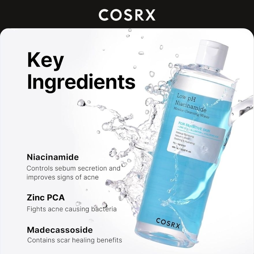 COSRX Low pH Niacinamide Micellar Cleansing Water image