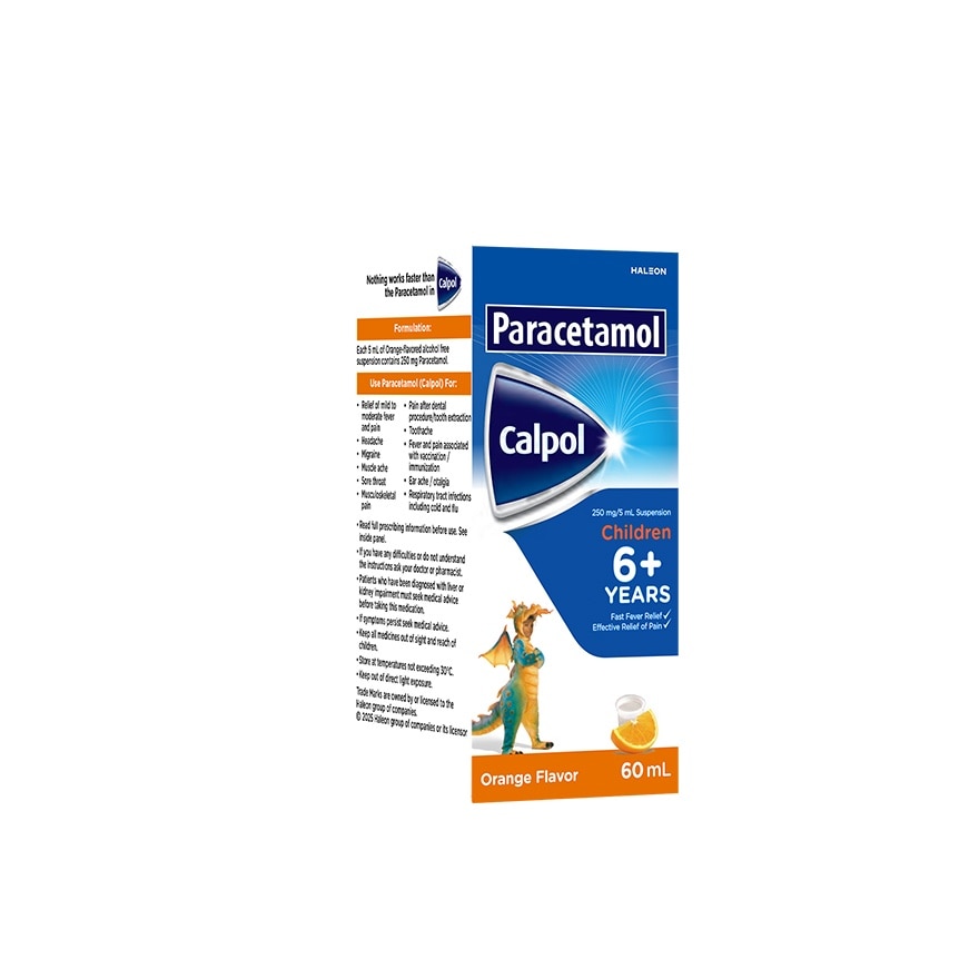 Paracetamol Orange Flavor (6-12 years old) 60ml
