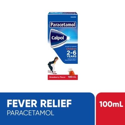 CALPOL Paracetamol 2 to 6 Years Old Strawberry 100ml