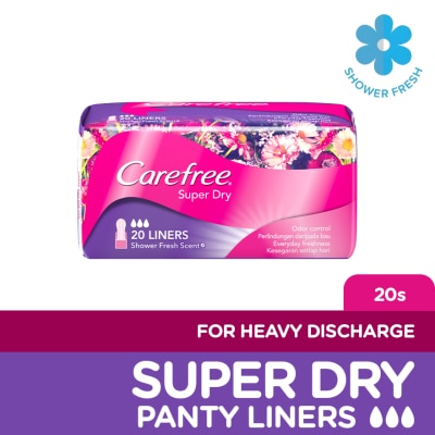 CAREFREE Carefree Super Dry Panty Liners 20s Feminine Care, Odor Control, Absorb Discharge image