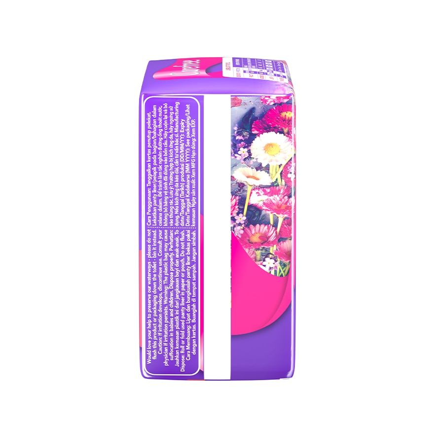 Carefree Super Dry Panty Liners 40s Feminine Care, Odor Control, Absorb Discharge image