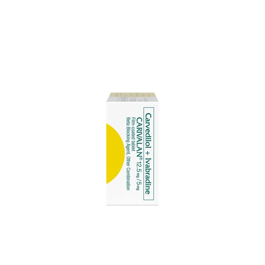 Carvedilol 12.5 mg+ Ivabradine hydrochloride 5mg 1 Film-Coated Tablet (sold per piece) [PRESCRIPTION REQUIRED]