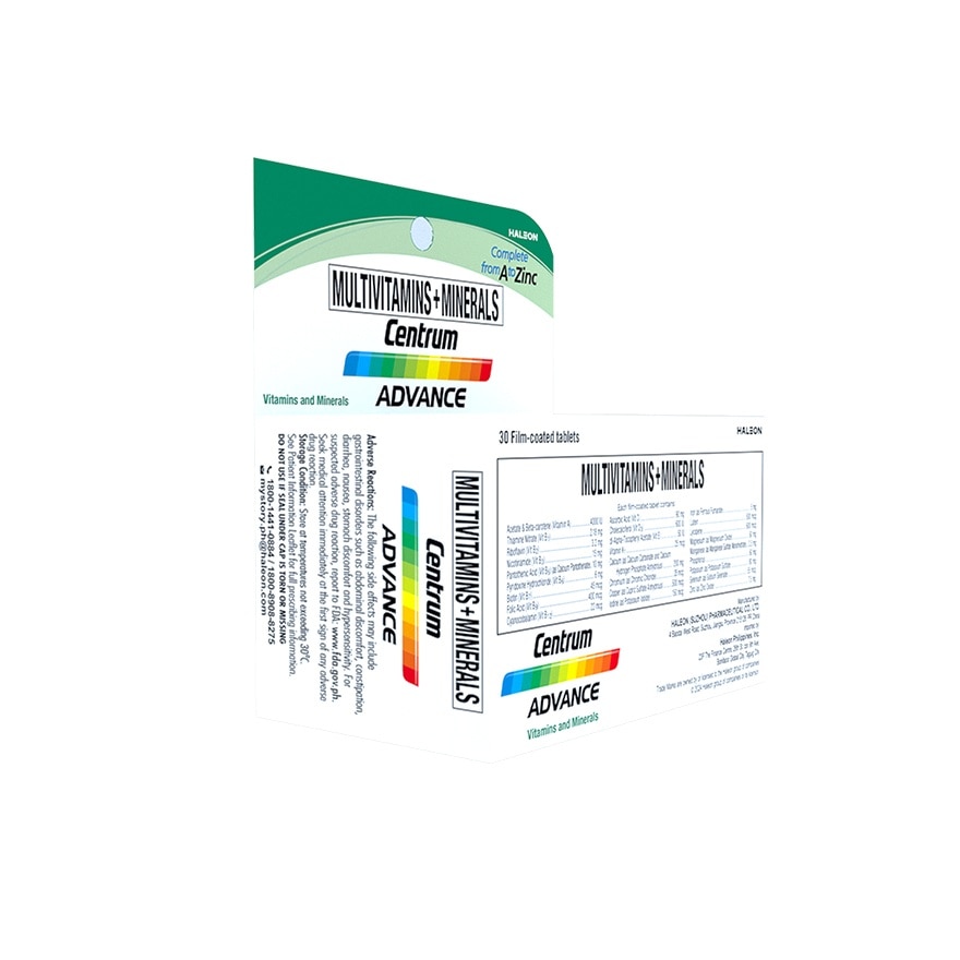 Centrum Advance Multivitamins + Minerals 30 Tablets Bottle