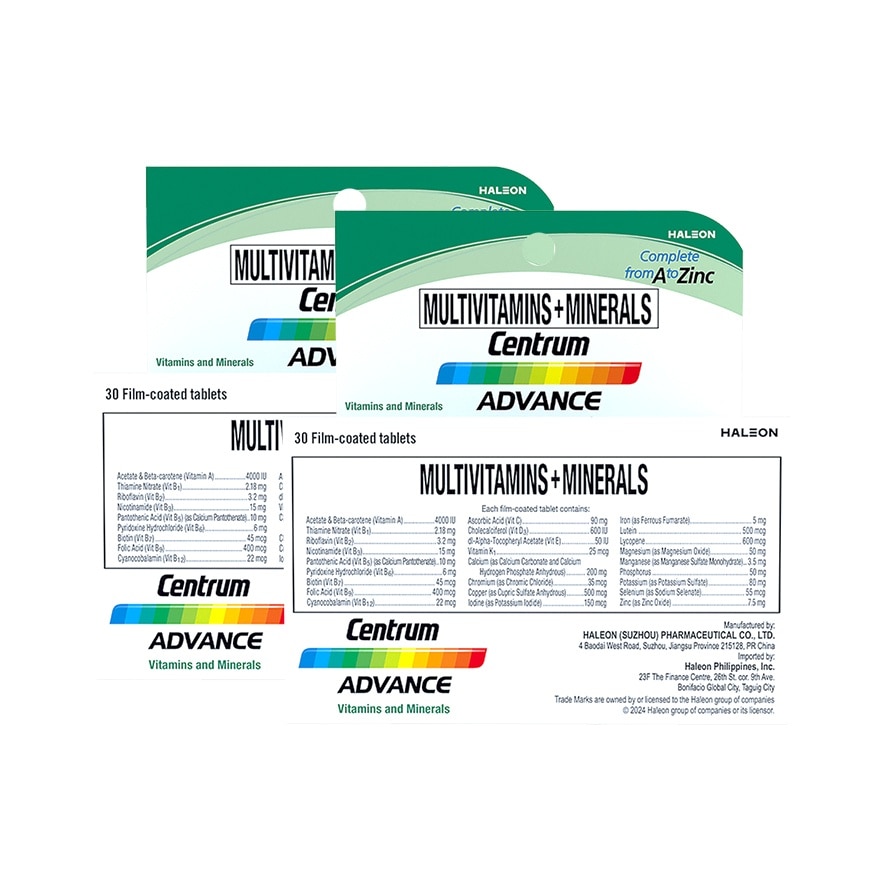 CENTRUM Advance 30s x 2 Bottle Bundle Pack