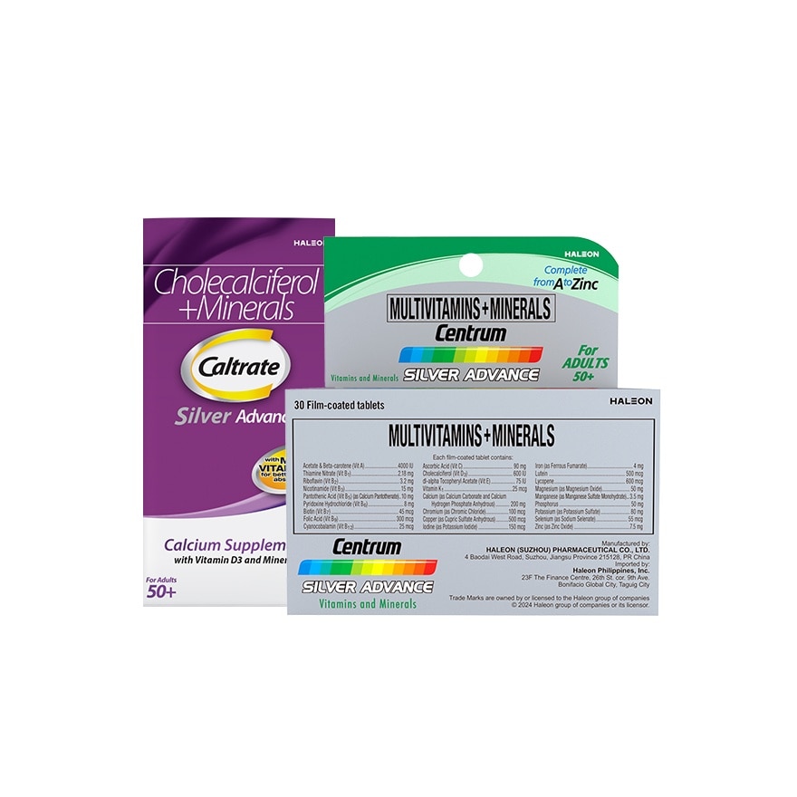 CENTRUM Silver Advanced 30s & Caltrate Silver 30s Bundle Pack