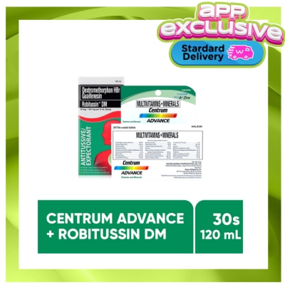 CENTRUM - CENTRUM Advance Tablet 30s & Robitussin DM Syrup 120ml Bundle Pack image