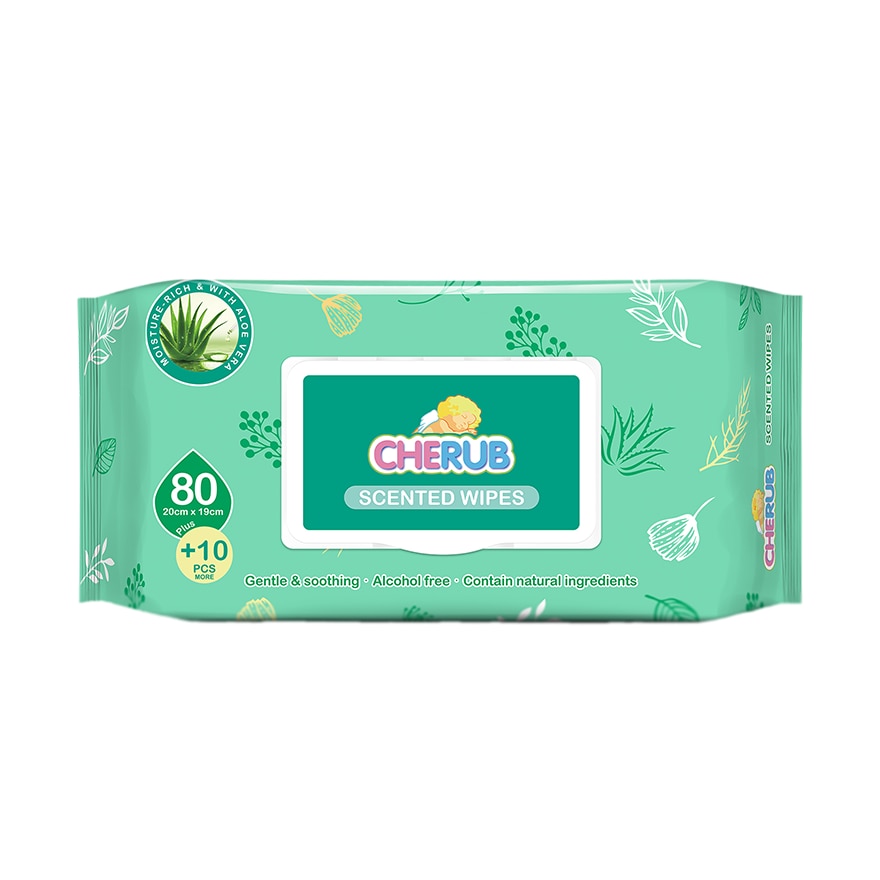 CHERUB Gentle & Soothing Scented Wipes 80s image