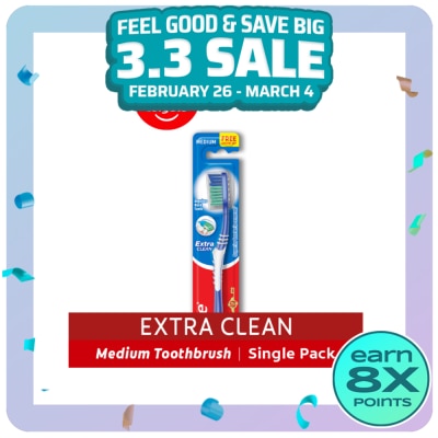 COLGATE Extra Clean Medium Toothbrush with Cap
