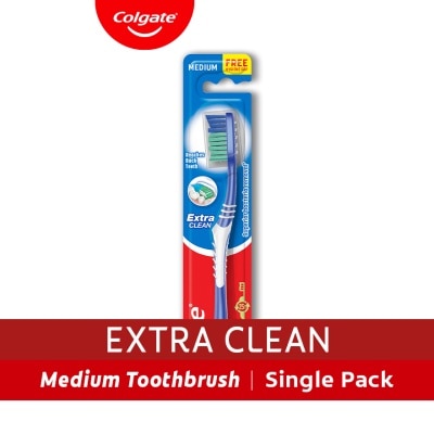 COLGATE Extra Clean Medium Toothbrush with Cap