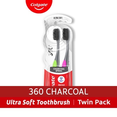 COLGATE - Colgate 360 Charcoal Toothbrush Pack of 2 image