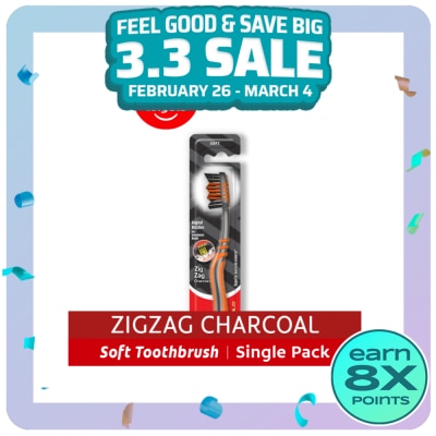 COLGATE Zigzag Charcoal Soft Toothbrush