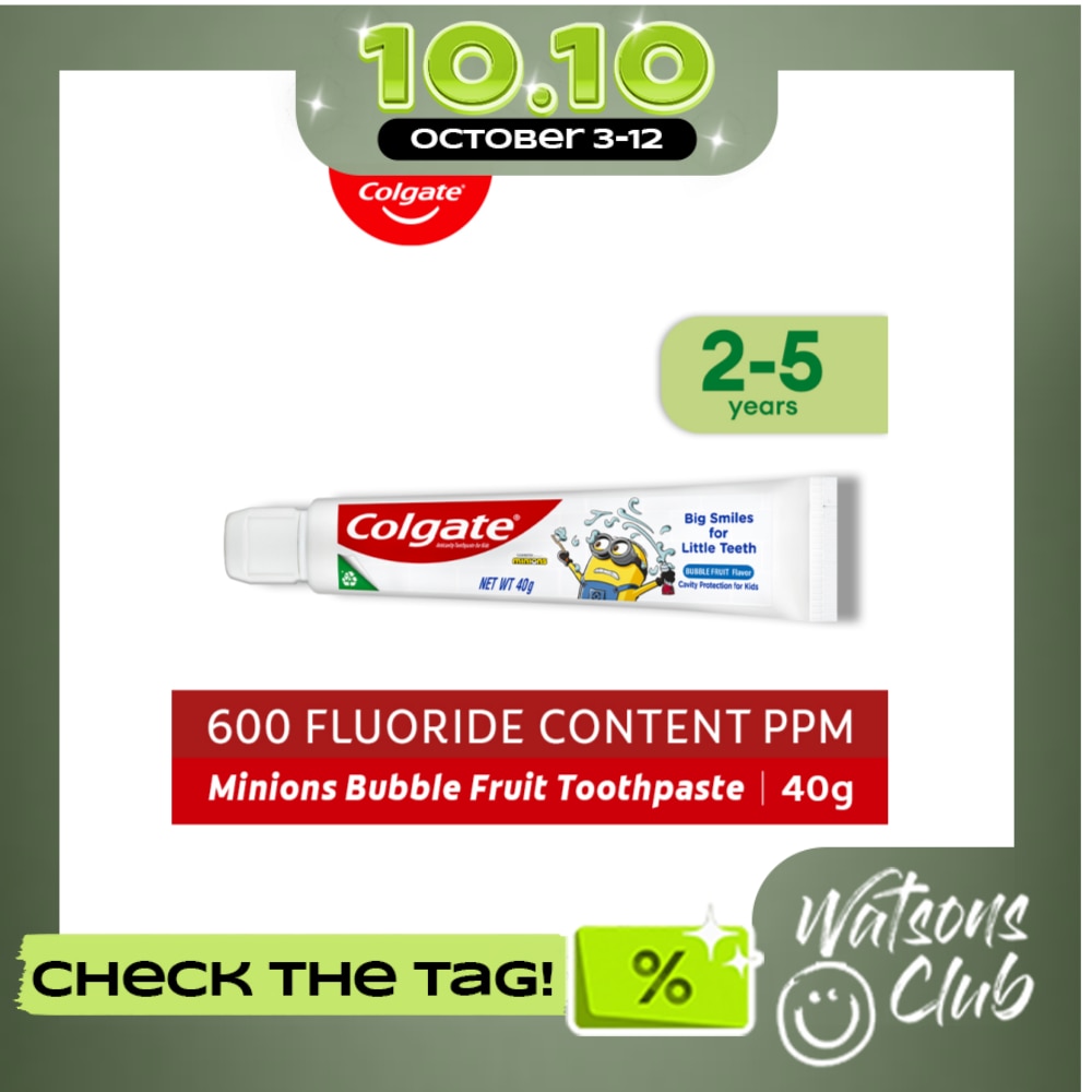 Colgate Kids Minions Bubble Fruit Toothpaste 40g image