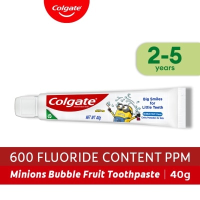 COLGATE - Colgate Kids Minions Bubble Fruit Toothpaste 40g