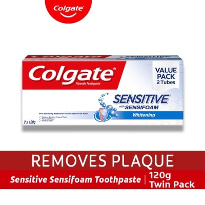 COLGATE Sensitive with Sensifoam Toothpaste 120g Twin Pack