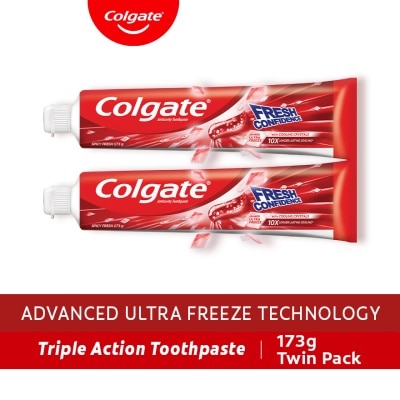 COLGATE Fresh Confidence Spicy Fresh Toothpaste for Fresh Breath 175g Twin Pack