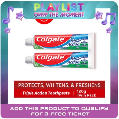 COLGATE - Triple Action Anti-Cavity Family Toothpaste 120g Twin Pack