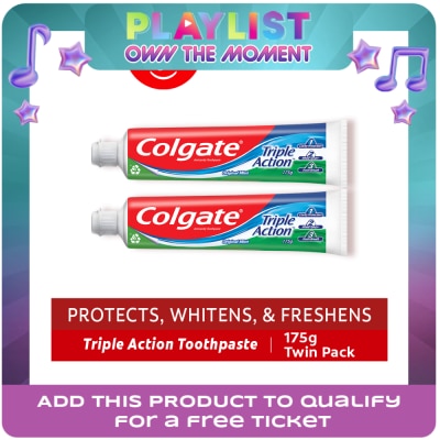 COLGATE - Triple Action Anti-Cavity Family Toothpaste 175g Twin Pack