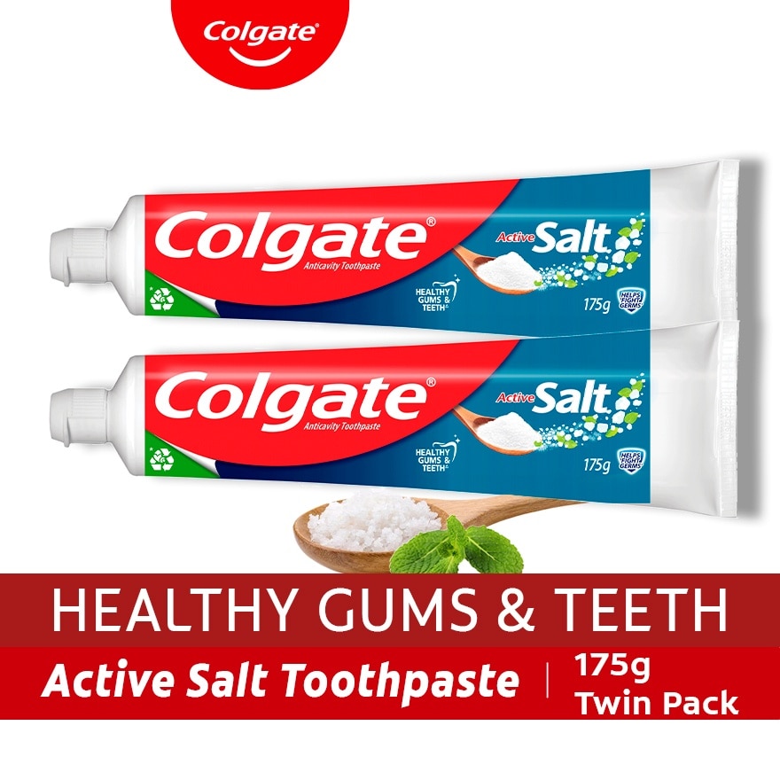 Colgate Active Salt Natural Toothpaste 175g Twin Pack